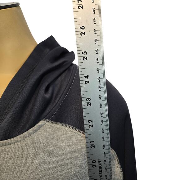 Adidas Blue and Gray Pullover Hoodie with Embroidered Logo Women's XL - Picture 4 of 6